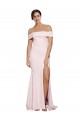 Stretch Crepe Square Neck Sleeveless Low Back Sweep Train Formal Evening Gown / Prom Dress / Bridesmaid Dress Essex