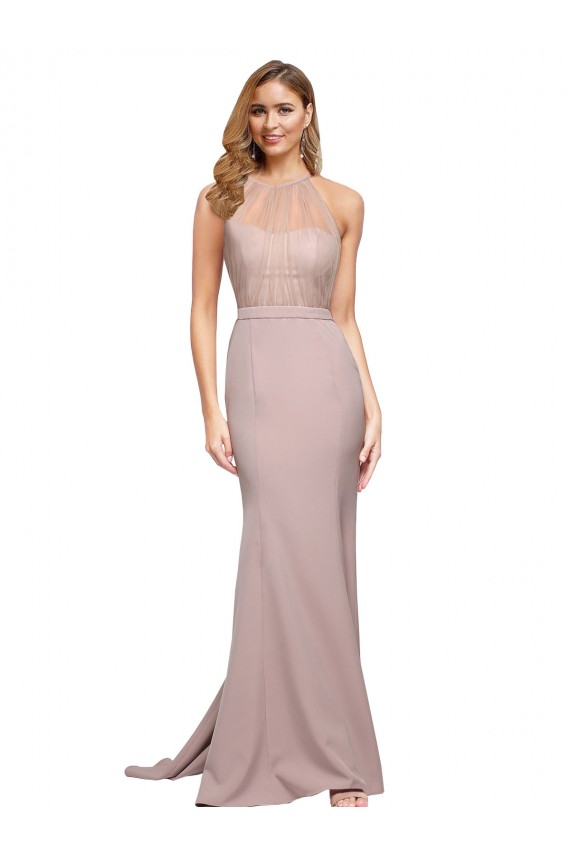 Stretch Crepe Sweetheart Sleeveless Sweep Train Formal Evening Gown / Prom Dress / Bridesmaid Dress Essex
