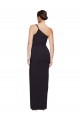 Stretch Crepe One Shoulder Sleeveless Black Long Formal Evening Gown / Prom Dress / Bridesmaid Dress Essex