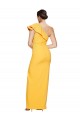 Stretch Crepe One Shoulder Sleeveless Saffron Long Formal Evening Gown / Prom Dress / Bridesmaid Dress Essex