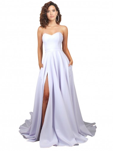 Stretch Crepe Sweetheart Sleeveless Long Beach Wedding Dress Essex
