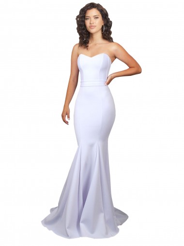 Stretch Crepe Sweetheart Sleeveless Long Beach Wedding Dresses Essex