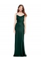 Stretch Satin Cowl Neck Sleeveless V-Back Long Black Tie Evening Gown / Prom Dress / Bridesmaid Dress Essex