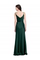 Stretch Satin Cowl Neck Sleeveless V-Back Long Black Tie Evening Gown / Prom Dress / Bridesmaid Dress Essex