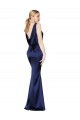 Stretch Satin Halter Neck Sleeveless Low Back Long Formal Evening Gown / Prom Dress / Bridesmaid Dress Essex