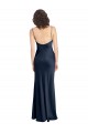 Stretch Satin Cowl Neck Sleeveless Open Back Long Black Tie Evening Gown / Prom Dress / Bridesmaid Dress Essex