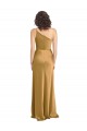 Stretch Satin One Shoulder Sleeveless Long Formal Evening Gown / Prom Dress / Bridesmaid Dress Essex