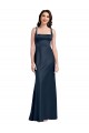 Stretch Satin Square Neck Sleeveless Low Back Long Formal Evening Gown / Prom Dress / Bridesmaid Dress Essex