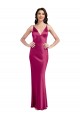 Stretch Satin Spaghetti Straps Sleeveless Low Back Long Formal Evening Gown / Prom Dress / Bridesmaid Dress Essex