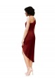 Stretch Satin One Shoulder Sleeveless Midi Length Black Tie Evening Gown / Prom Dress / Bridesmaid Dress Essex