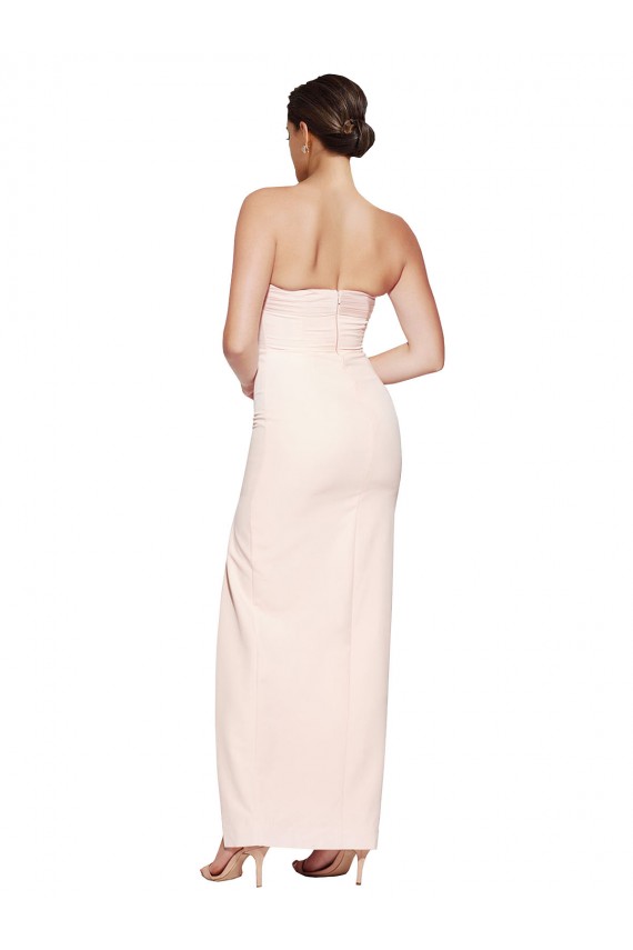 Stretch Satin Cowl Neck Sleeveless Low Back Long Formal Evening Gown / Prom Dress / Bridesmaid Dress Essex