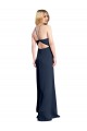 Stretch Satin Halter Neck Sleeveless Open Back Long Formal Evening Gown / Prom Dress / Bridesmaid Dress Essex