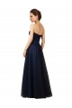 Tulle Sweetheart Sleeveless Dark Navy Long Bridesmaid Gown Essex