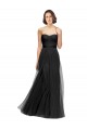Tulle Sweetheart Sleeveless A-Line Long Bridesmaid Gown Essex