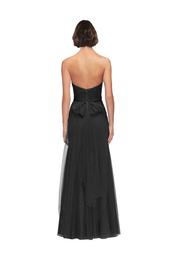 Tulle Sweetheart Sleeveless A-Line Long Bridesmaid Gown Essex