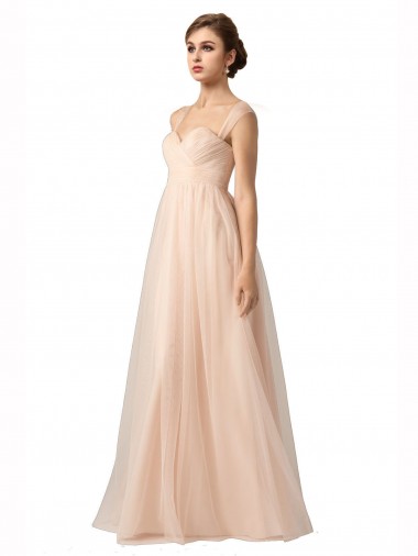 Tulle Sweetheart Sleeveless Long Bridesmaid Evening Gowns Essex