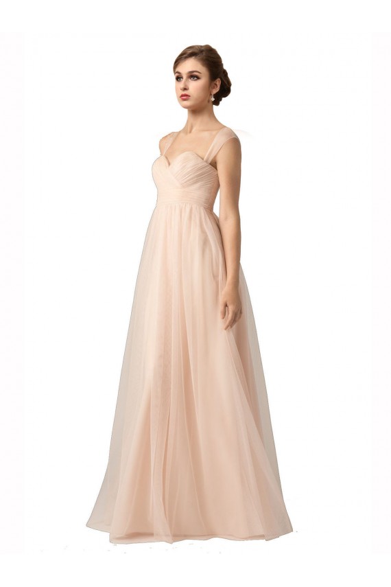 Tulle Sweetheart Sleeveless Long Bridesmaid Evening Gowns Essex