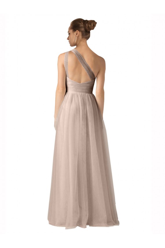 Tulle Spaghetti Straps Sleeveless Keyhole Back Long Formal Dress / Bridesmaid Dress Essex