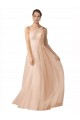 Tulle Spaghetti Straps Sleeveless Keyhole Back Long Formal Dress / Bridesmaid Dress Essex