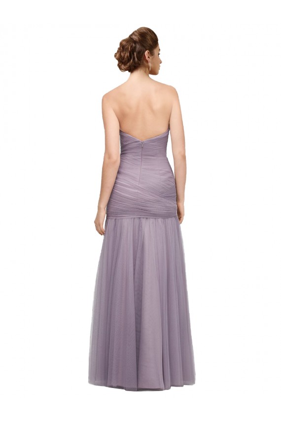 Tulle Sweetheart Sleeveless Heather Long Bridesmaid Dress Essex