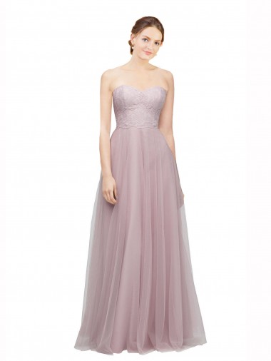 Tulle & Lace Sweetheart Sleeveless Long Bridesmaid Dress / Evening Dress Essex