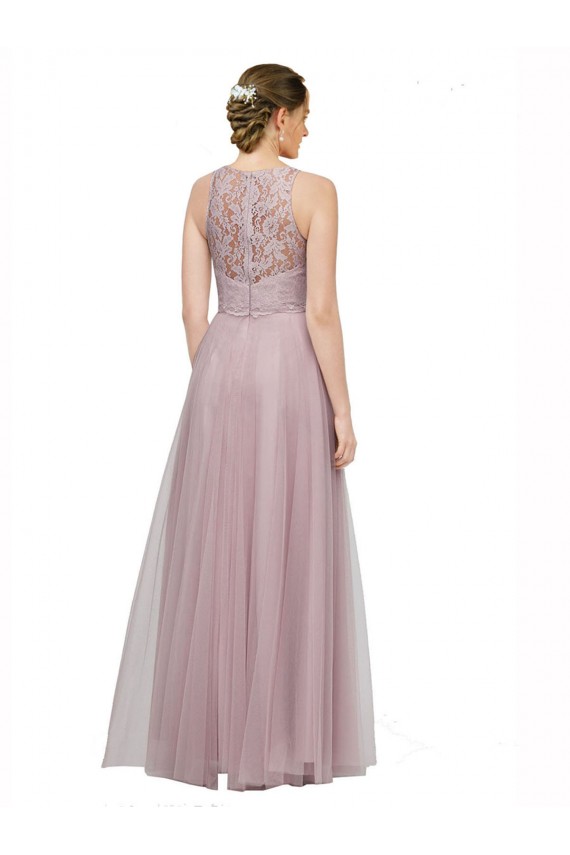 Tulle & Lace Sweetheart Sleeveless Long Bridesmaid Dress Essex