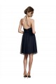 Tulle Halter Neck Sleeveless Knee Length Bridesmaid Gown Essex