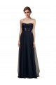 Tulle Sweetheart Sleeveless Black Long Bridesmaid Gown Essex