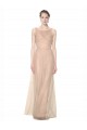Tulle Illusion Neck Sleeveless Long Bridesmaid Dress Essex