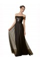 Tulle & Sequin Off the Shoulder Sleeveless Long Bridesmaid Dress Essex