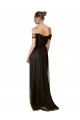 Tulle & Sequin Off the Shoulder Sleeveless Long Bridesmaid Dress Essex