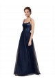Tulle & Lace Spaghetti Straps Sleeveless Long Bridesmaid Dress Essex