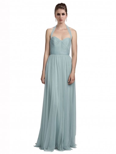 Tulle Halter Neck Sleeveless Long Bridal Party Dress / Evening Dress Essex