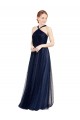 Tulle Halter Neck Sleeveless Long Bridesmaid Dress / Evening Dress Essex