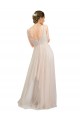 Tulle Scoop Neck Sleeveless Open Back Long Semi Formal Evening Dress / Bridesmaid Dress Essex