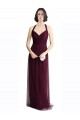 Tulle Halter Neck Sleeveless Keyhole Back Long Bridesmaid Dress / Evening Dress Essex