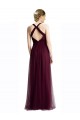 Tulle Halter Neck Sleeveless Keyhole Back Long Bridesmaid Dress / Evening Dress Essex