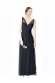 Tulle V-Neck Sleeveless V-Back Long Formal Dress / Bridesmaid Dress Essex