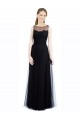 Tulle & Lace Bateau Neck Sleeveless Low Back Long Bridesmaid Dress Essex