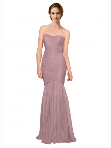 Tulle Sweetheart Sleeveless Long Bridesmaid Dress Essex