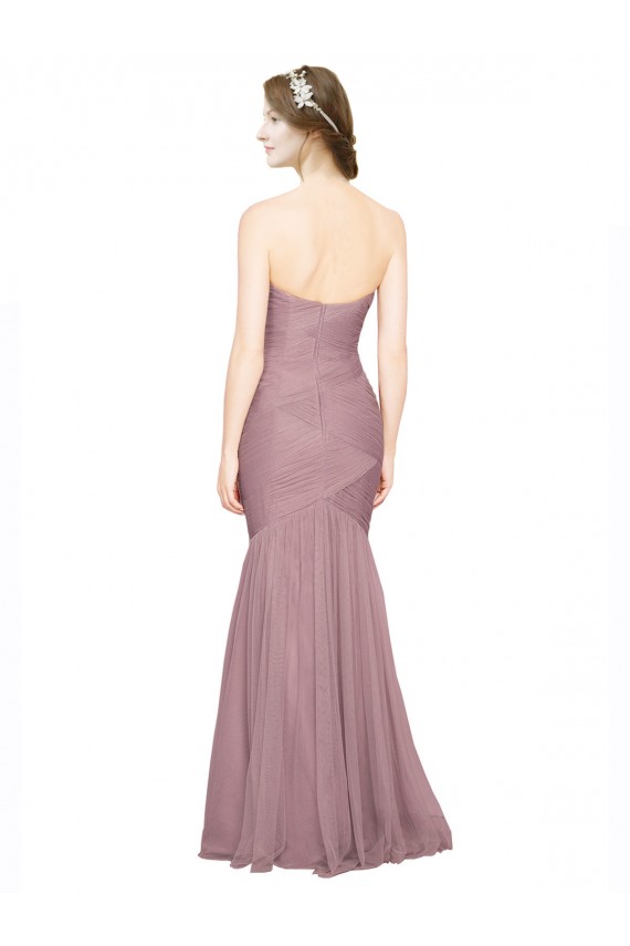 Tulle Sweetheart Sleeveless Long Bridesmaid Dress Essex