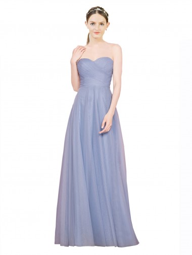 Tulle Sweetheart Sleeveless Low Back Long Formal Dress / Bridesmaid Dress Essex