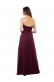 Tulle Sweetheart Sleeveless Low Back Burgundy Long Bridesmaid Dress Essex