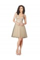Tulle & Lace V-Neck Sleeveless V-Back Knee Length Bridesmaid Dress Essex