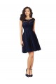 Tulle & Lace Bateau Neck Sleeveless V-Back Knee Length Bridesmaid Dress Essex