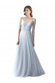 Soft Tulle Spaghetti Straps Sleeveless Long Bridesmaid Dress Essex