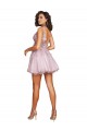 Tulle V-Neck Sleeveless V-Back Short Bridesmaid Dress Essex