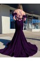Velvet Sequin Spaghetti Straps Sleeveless Court Train Prom Dress / Evening Dress Essex