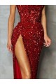 Velvet Sequin Strapless Sleeveless Long Prom Dress / Evening Dress Essex