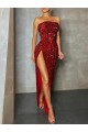 Velvet Sequin Strapless Sleeveless Long Prom Dress / Evening Dress Essex